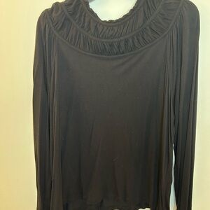 LOFT Black Long Sleeve, Soft Knit Top